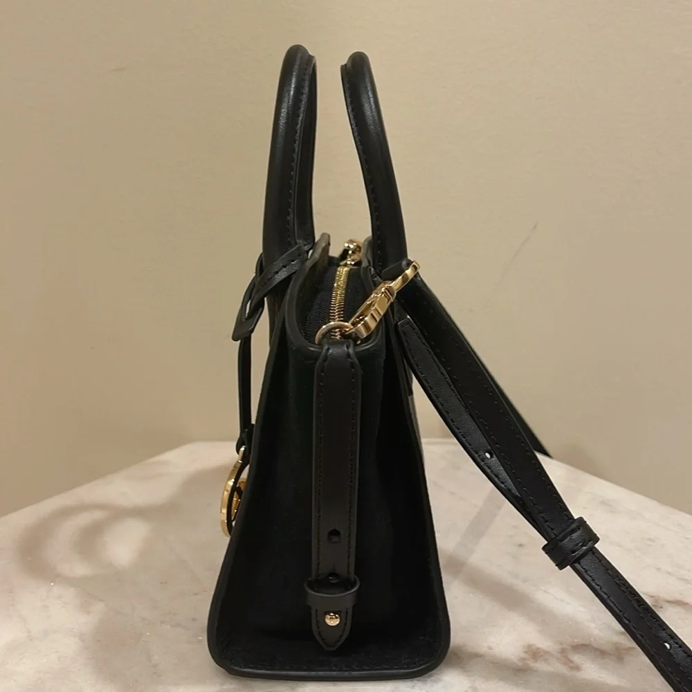 Michael Kors Avril Small leather Top-Zip Satchel Black